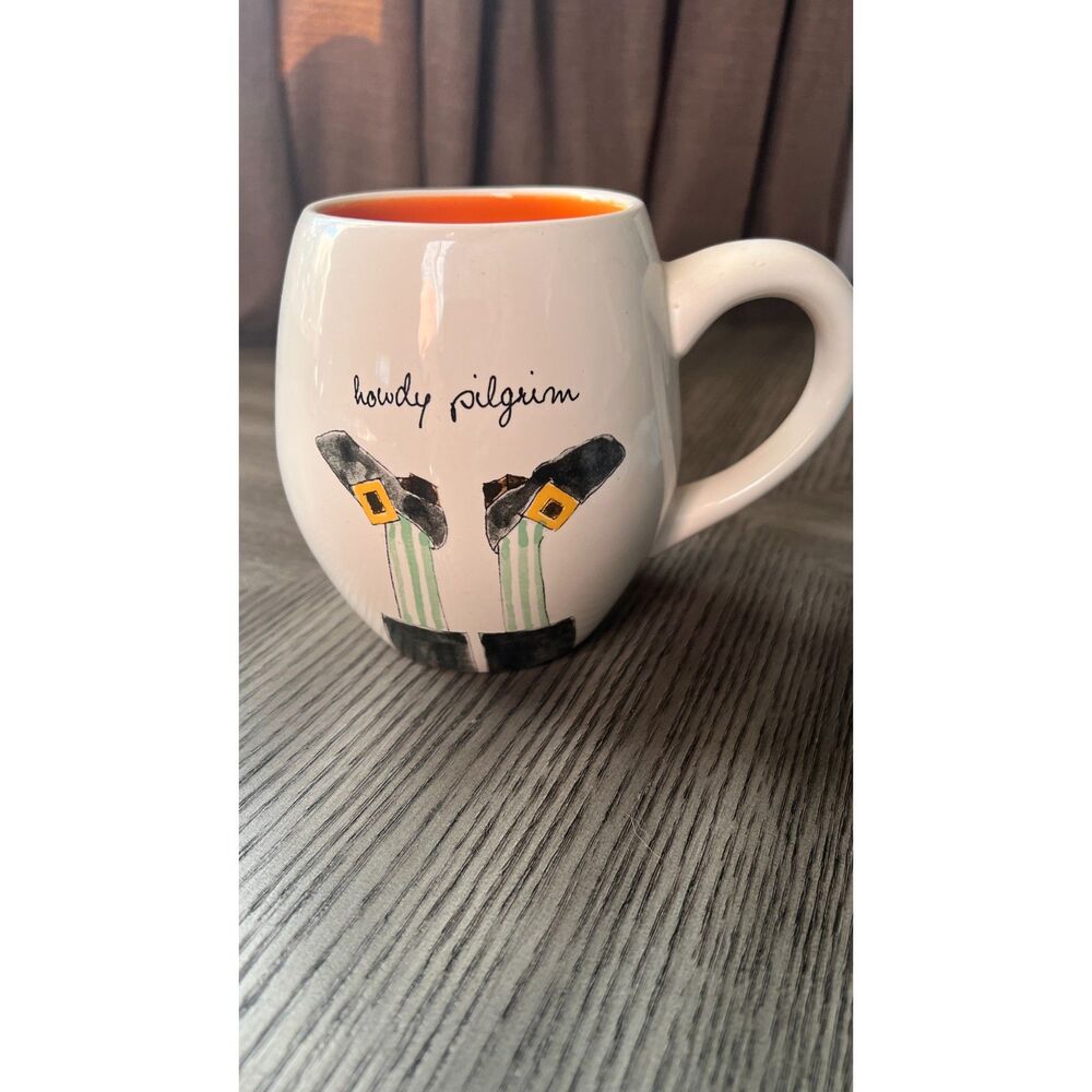 Rae Dunn Thanksgiving HOWDY PILGRAM Mug